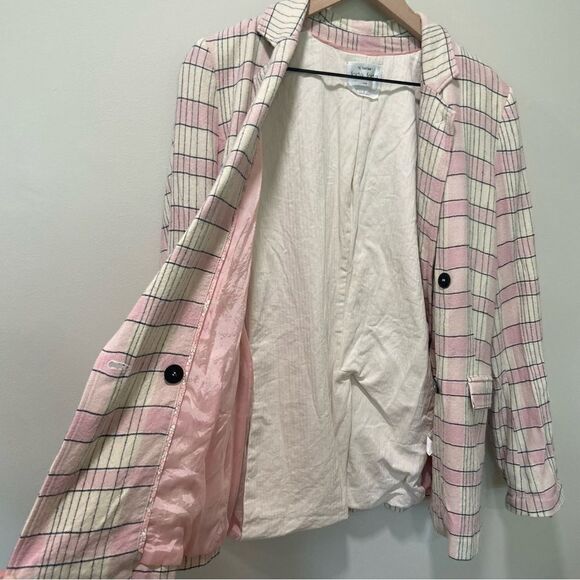 Forte Forte Pink Plaid Virgin Wool Blend Blazer sz II (6) - Picture 13 of 14